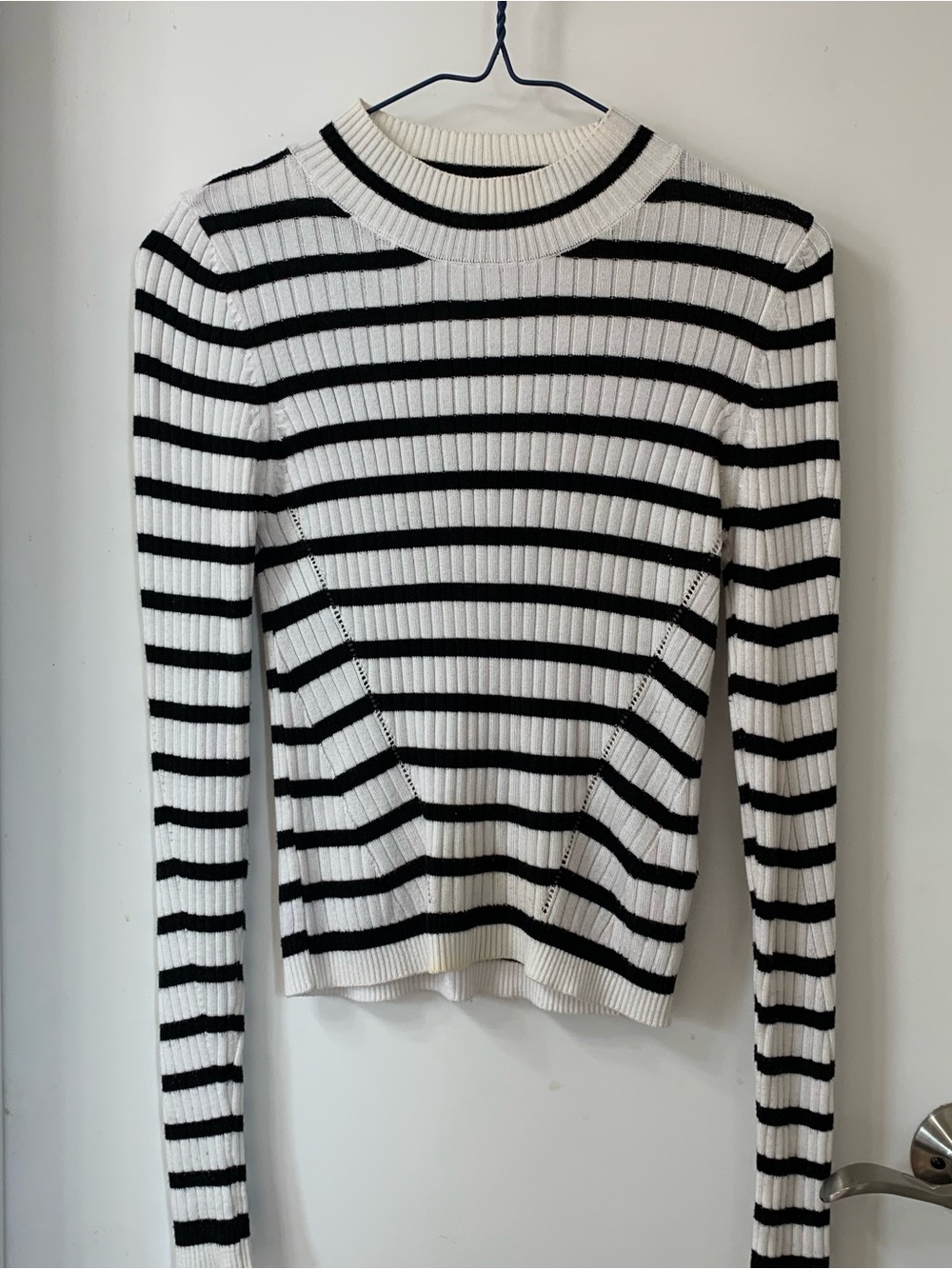 Topshop Ribbed Long-Sleeve Crewneck